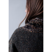 Correll Correll Wool Strand Sweater in Gray/Brown Donegal