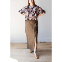 Sayaka Davis Layered Wrap Skirt in Espresso