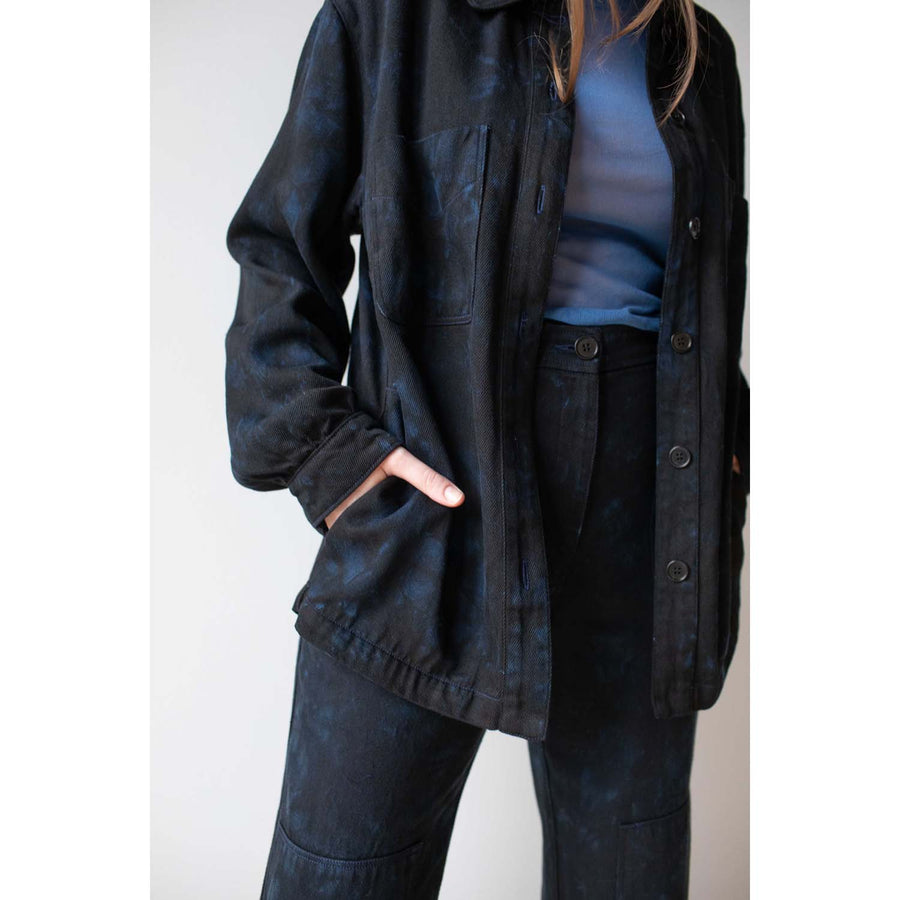 Raquel Allegra Work Pant in Dark Indigo