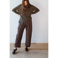 Grei Pleated Cruiser Pant in Dark Taupe