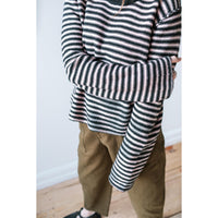 Raquel Allegra Westlake Pullover in Stripe Pink