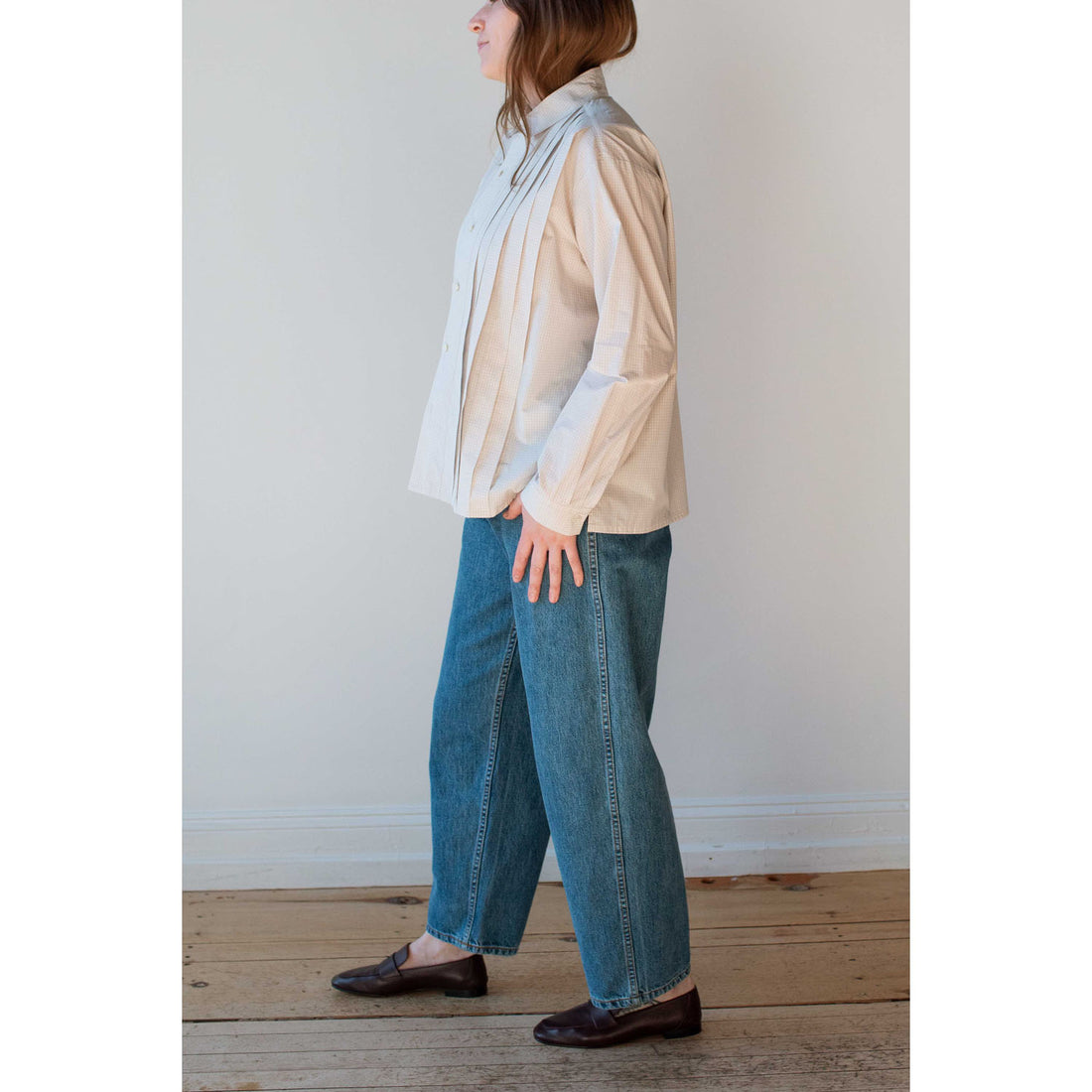 Jesse Kamm California Wide Pants in Cowboy Blue Denim