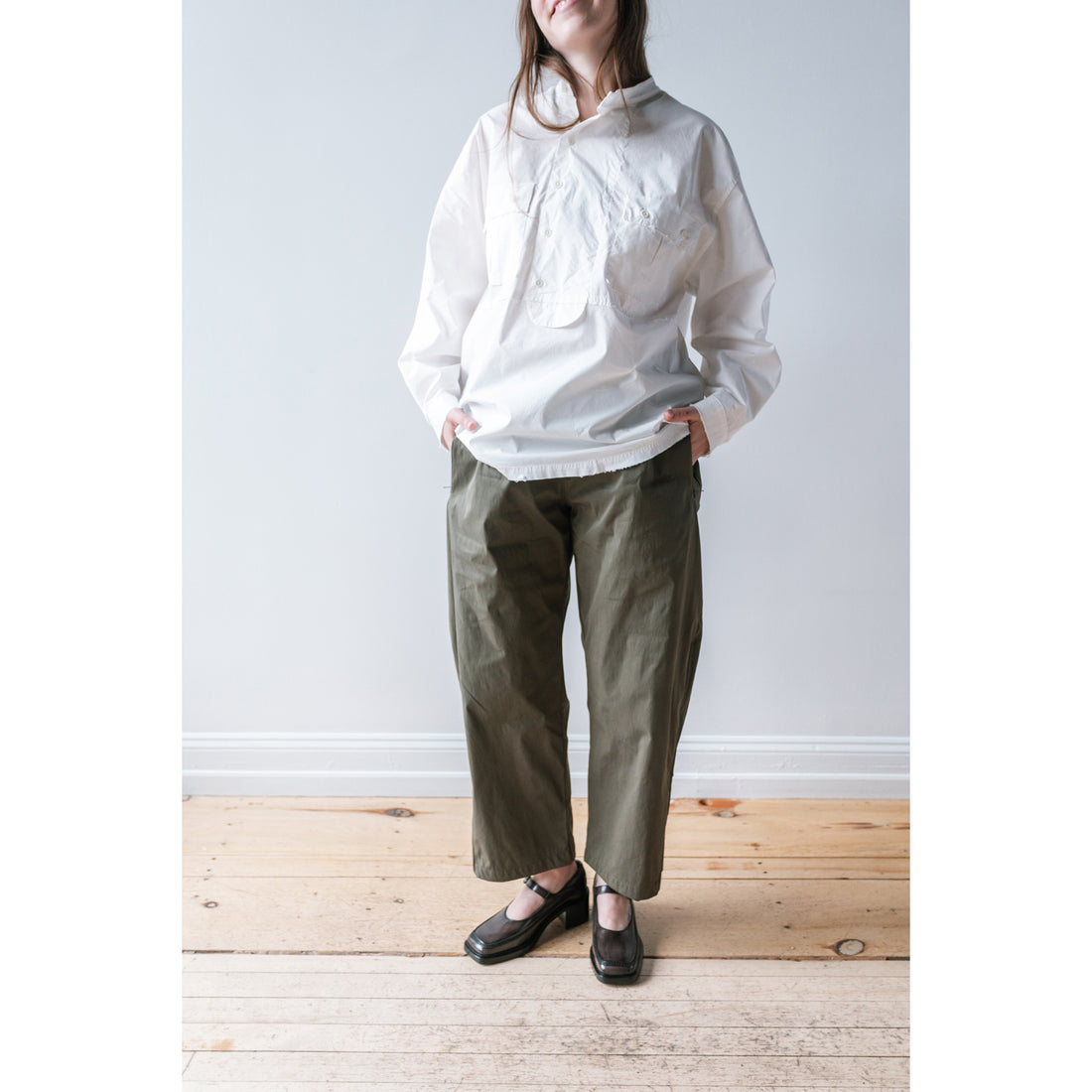 Studio Nicholson Toba Pants in Army Green