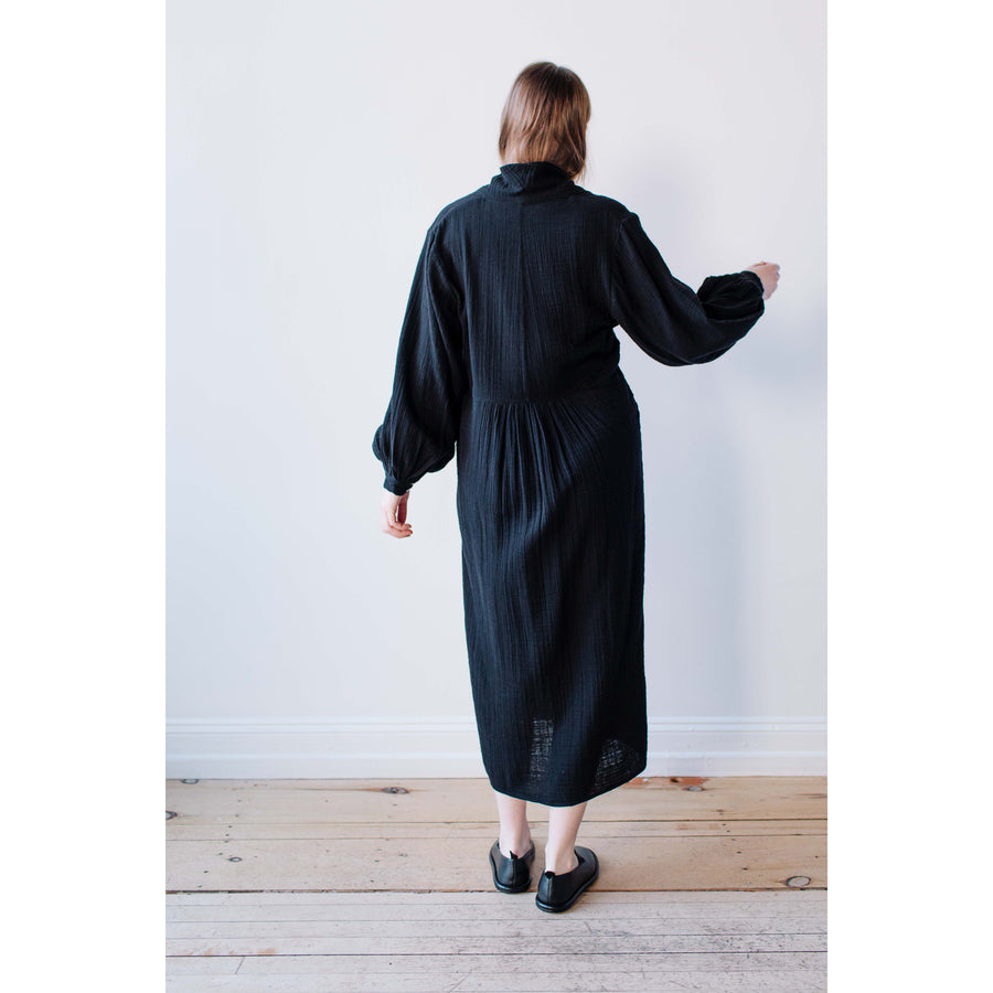 Anaak Anna Shawl Collar Dress in Onyx