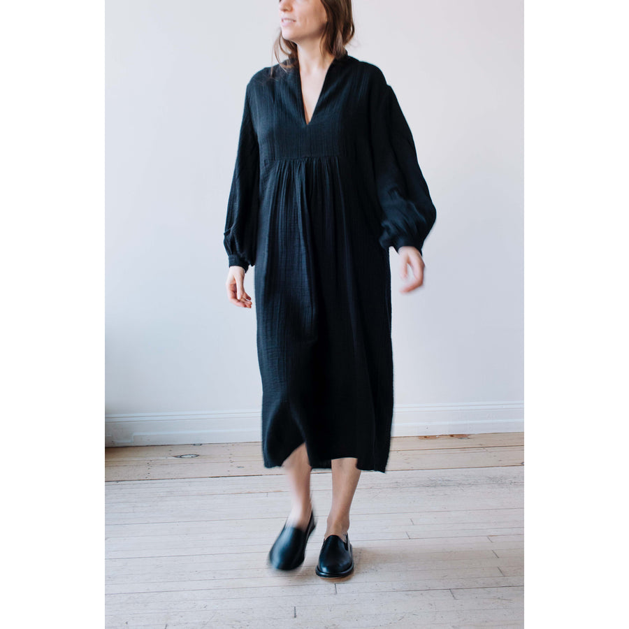 Anaak Anna Shawl Collar Dress in Onyx