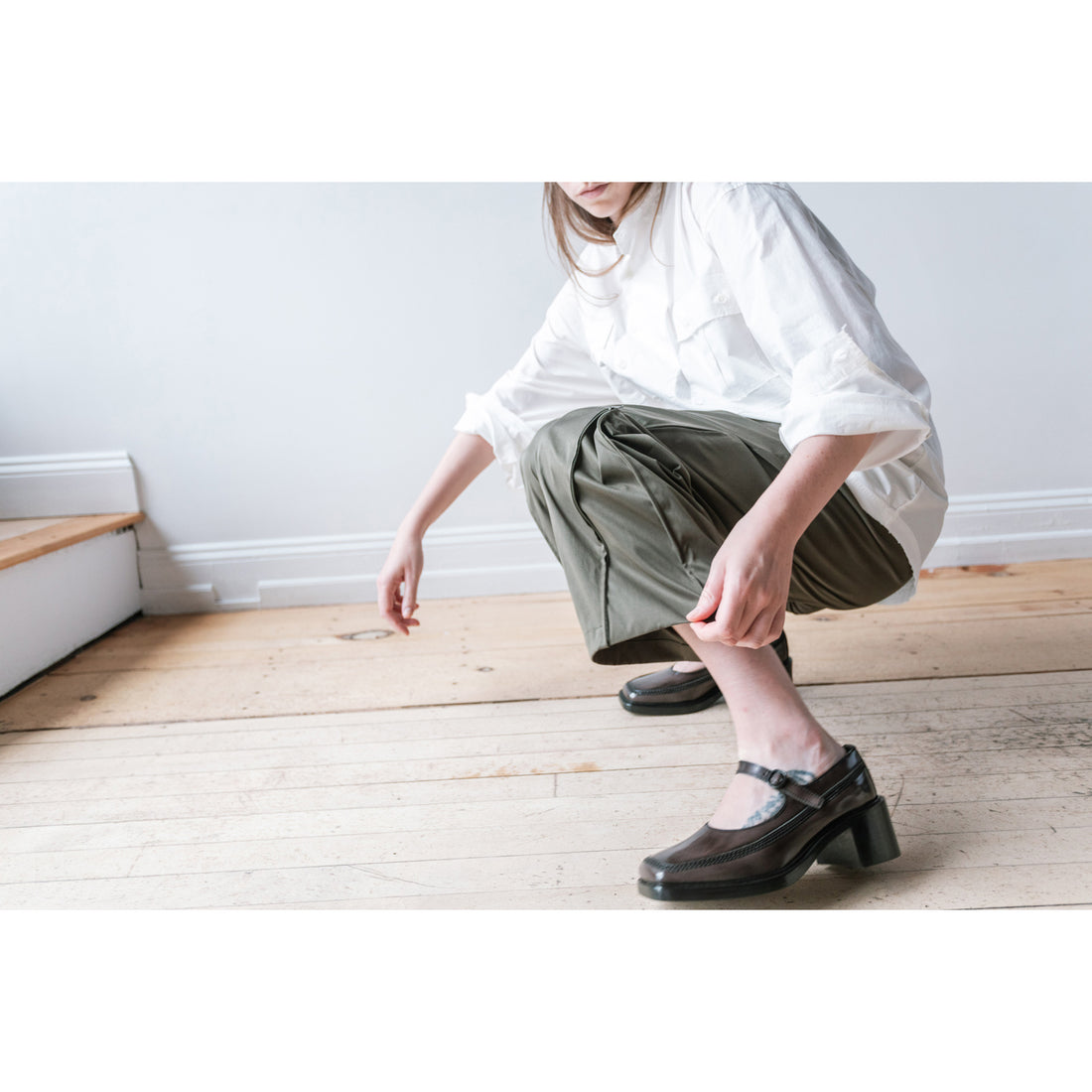 Studio Nicholson Toba Pants in Army Green