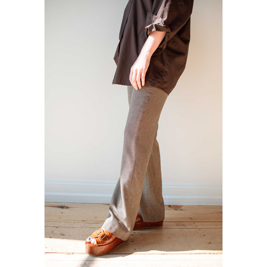 Rodebjer Aniara Hounds Pants in Brown and Beige