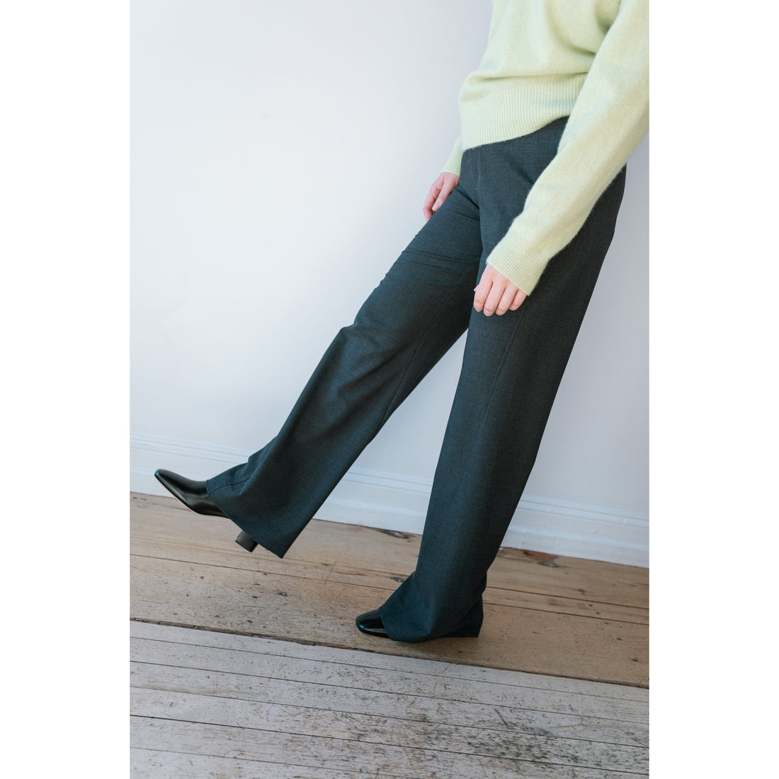 Hope Skew Trousers in Grey Melange