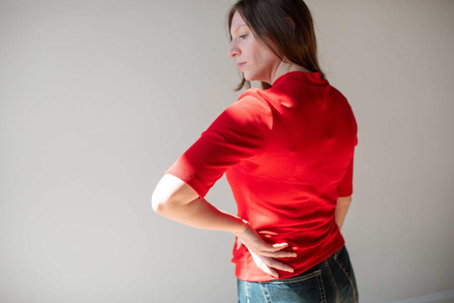 Carleen Mockneck Siren Tee in Red