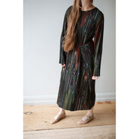 Henrik Vibskov Knight Plisse Dress in Dark Tetris Drips