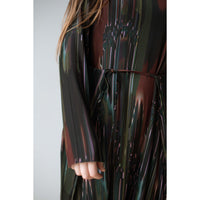 Henrik Vibskov Knight Plisse Dress in Dark Tetris Drips