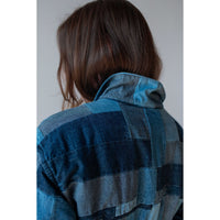 Carleen Big Shirt in Log Cabin Patchwork