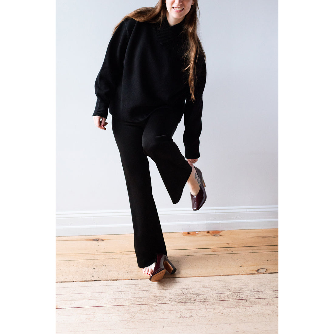 Studio Nicholson Linna Knit Pant in Black