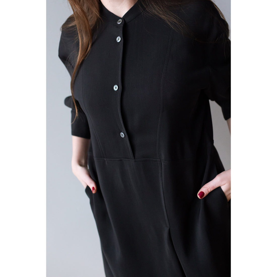 Studio Nicholson Sabo Shirt Dress in Darkest Navy