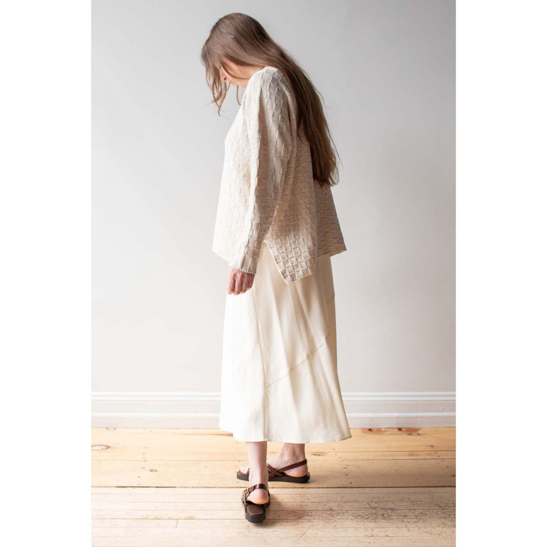 Apiece Apart Ami Slip Skirt in Cream