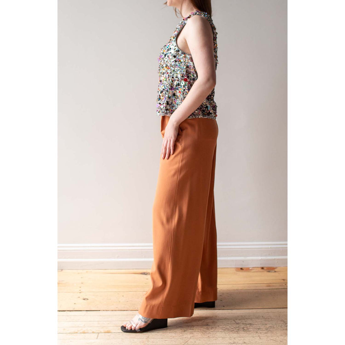 Rodebjer Addie Pants in Dark Rust