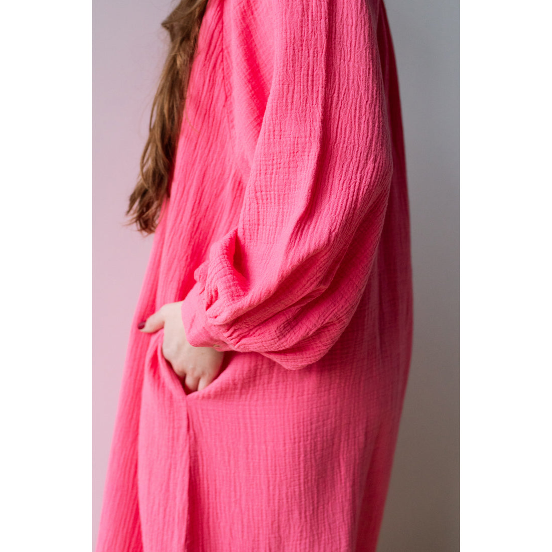 Anaak Emilie Longsleeve Caftan in Pink