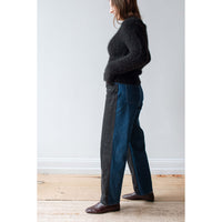 Carleen Wraparound Relaxed Jeans in Western Denim w/ Recycled Denim Front