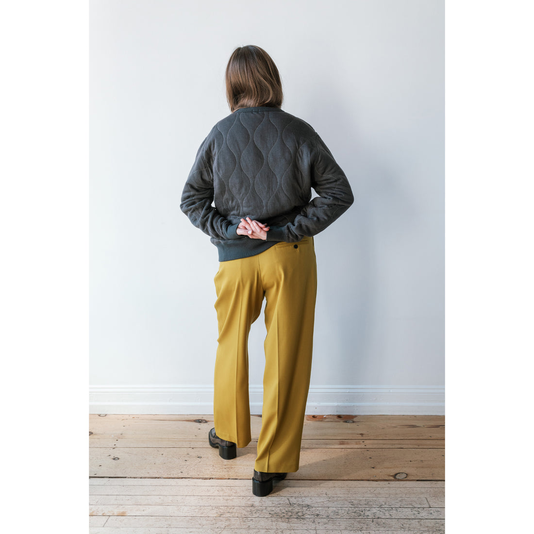 Kallmeyer Houghton Pleated Trouser in Chartreuse