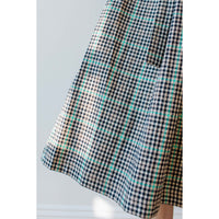 Henrik Vibskov Transfer Dress in Brown Green Checks