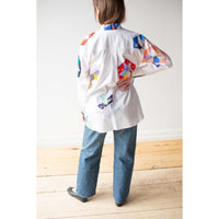 Carleen Emma Bow Shirt in Beach Ball Poplin