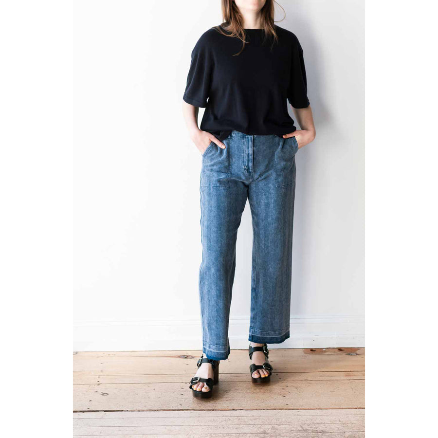 Raquel Allegra Maison Pant in Indigo Wash