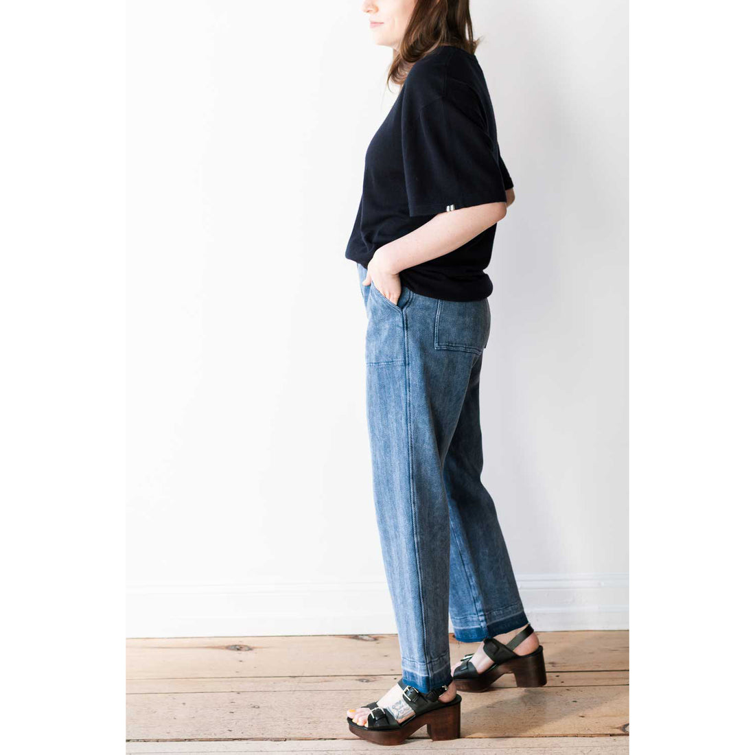 Raquel Allegra Maison Pant in Indigo Wash