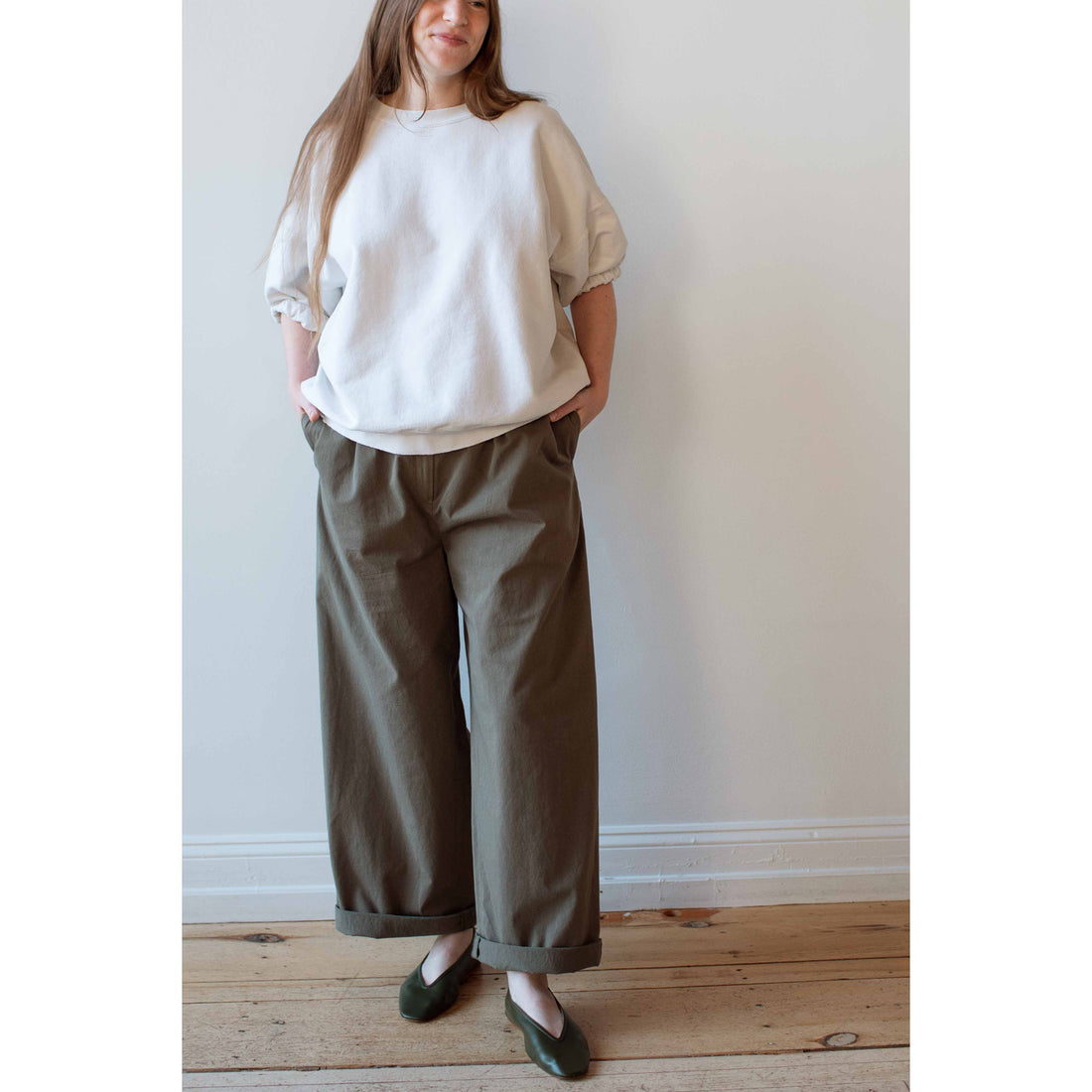 Rachel Comey Stanza Sweatshirt in Dirty White