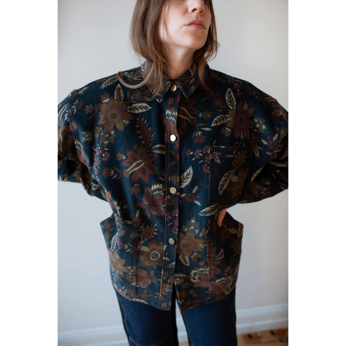 KasMaria Paisley Shirt Jacket in Printed Floral