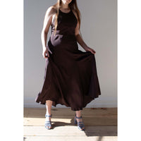 Nomia Cross Back Maxi Dress in Raisin