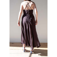 Nomia Cross Back Maxi Dress in Raisin