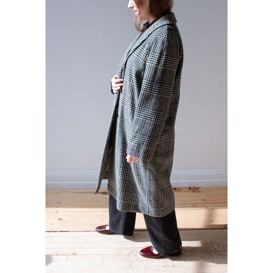 Nicholson & Nicholson My Robe Coat in Grey Check