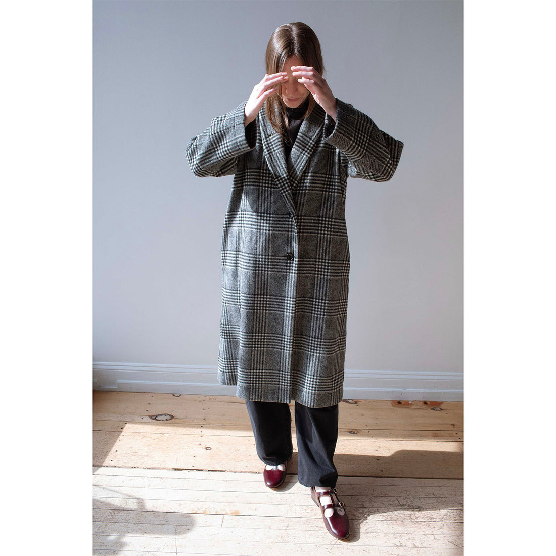 Nicholson & Nicholson My Robe Coat in Grey Check