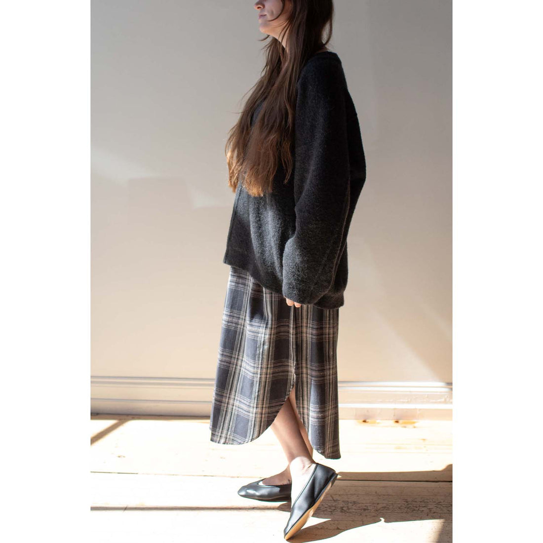 Lauren Manoogian Placket Skirt in Plaid