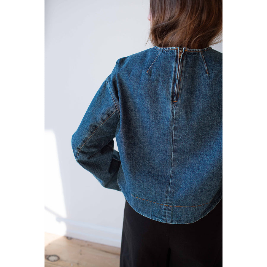 Rachel Comey Soli Top in Vintage Indigo