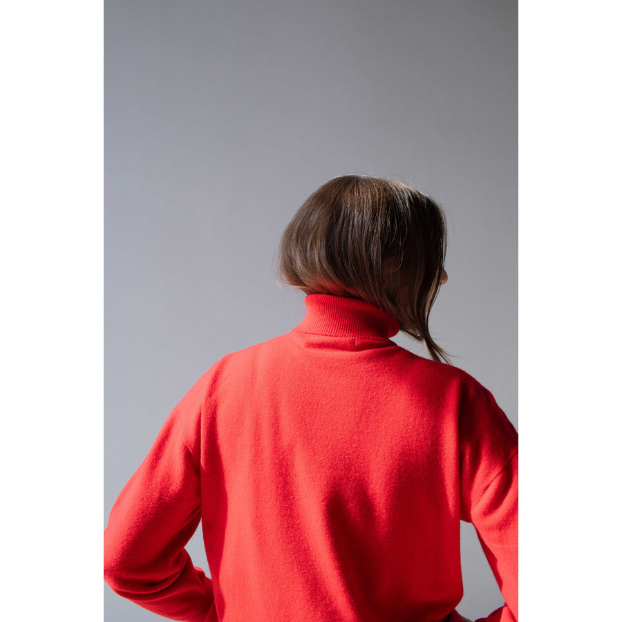 Nicholson & Nicholson Polly Knit Turtleneck in Red