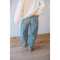 Sayaka Davis Barrel Denim Pants in Light Blue