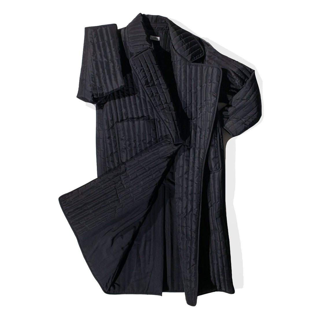 Nomia Quilted Overcoat in Black