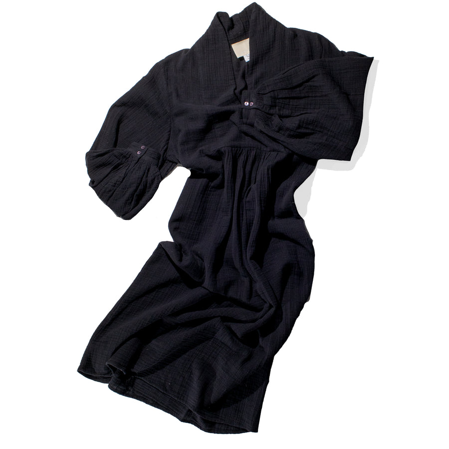 Anaak Anna Shawl Collar Dress in Onyx