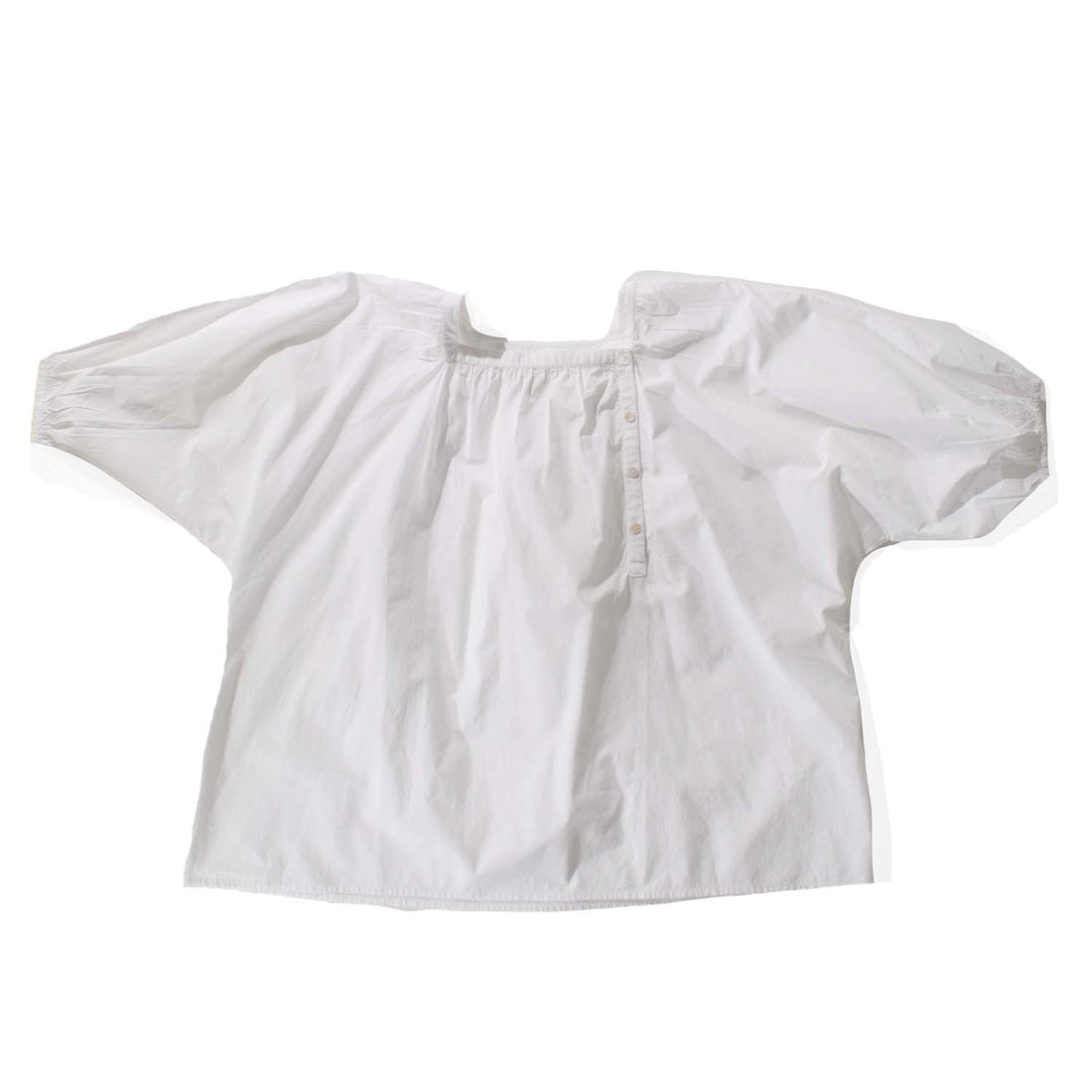 Anaak Elise Button Pop-over Blouse in Chalk