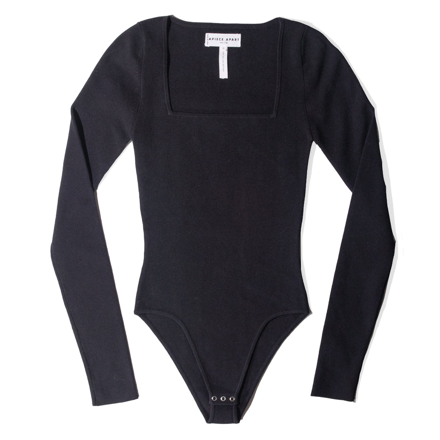 Apiece Apart Marjetta Bodysuit in Black