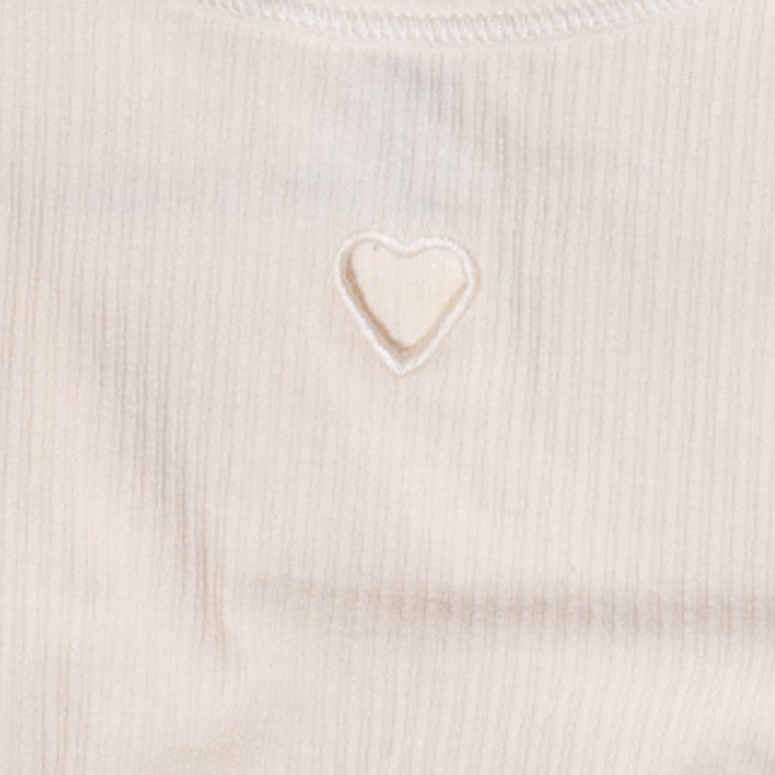 Baserange Heart Bra in Undyed Cotton Rib