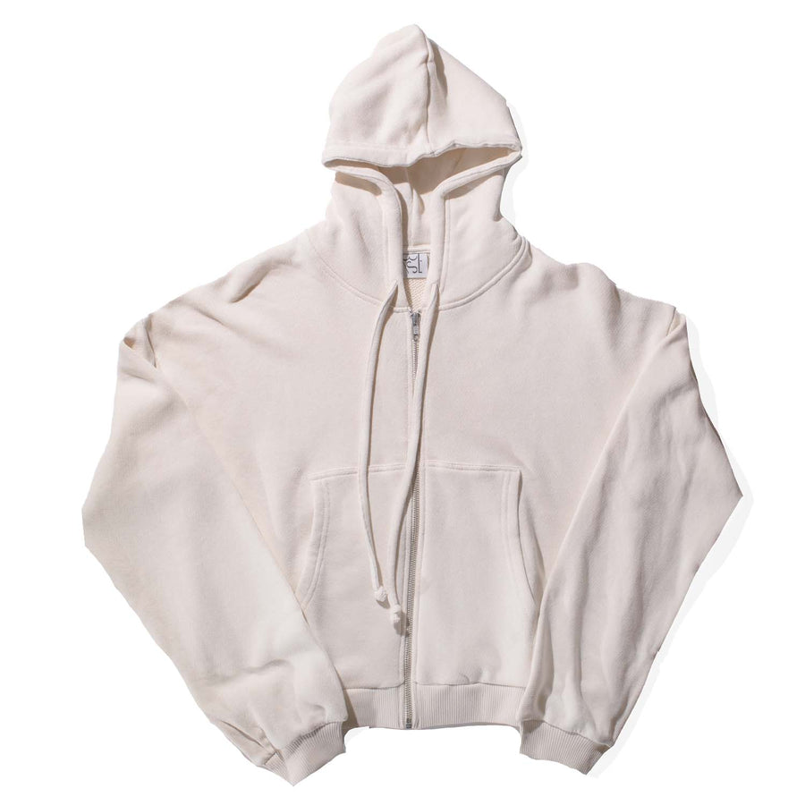 Baserange Rim Zipped Hoodie in Undyed