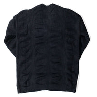 Black Crane Waterfall Cardigan in Black