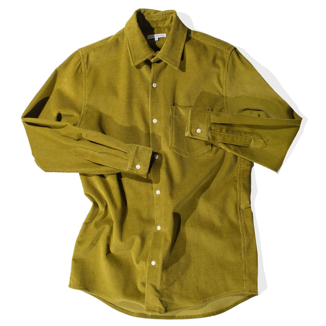 Blluemade Oversized Shirt in Olive Oil Corduroy