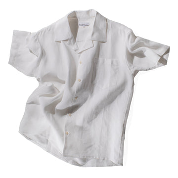 Blluemade Spread Collar Shirt in White