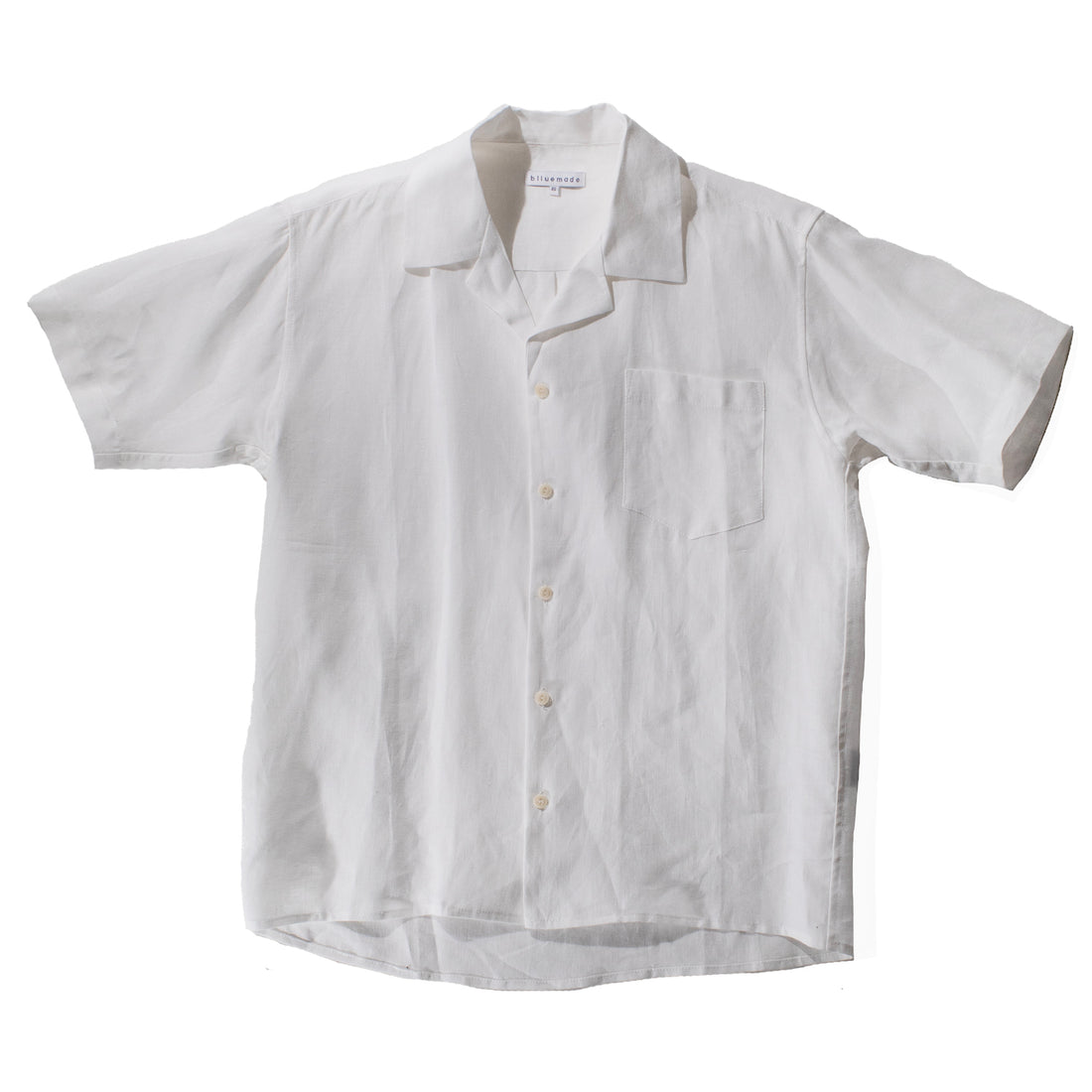 Blluemade Spread Collar Shirt in White