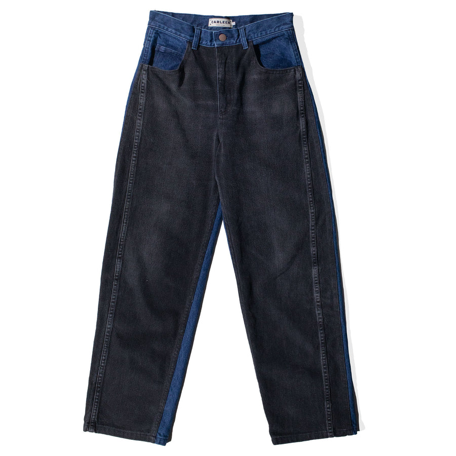 Carleen Wraparound Relaxed Jeans in Western Denim w/ Recycled Denim Front