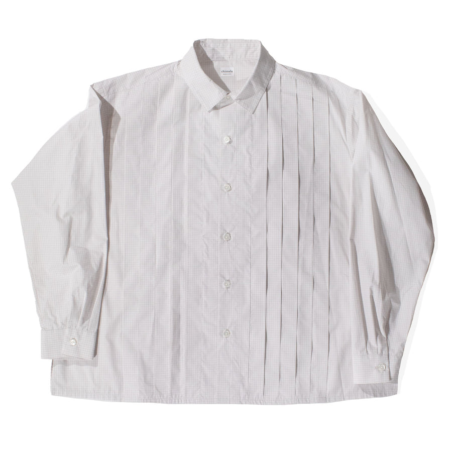 Chimala Typewriter Plaid Shirt in Beige