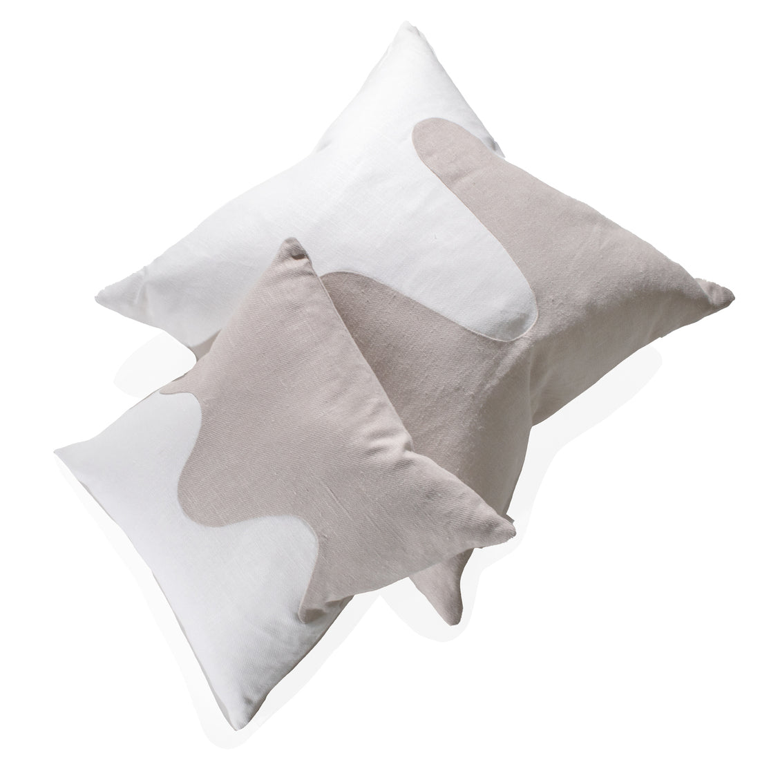 Correll Correll Large Waves Pillow in Natural/White